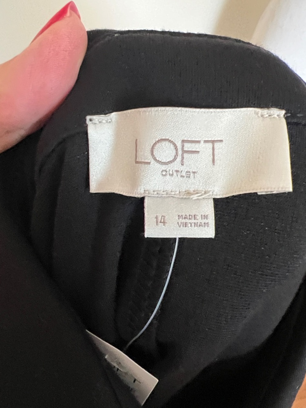 NWT LOFT Outlet Mod Black Ponte Utility Shirt Dress Gold Buttons Size 14 - Picture 6 of 8